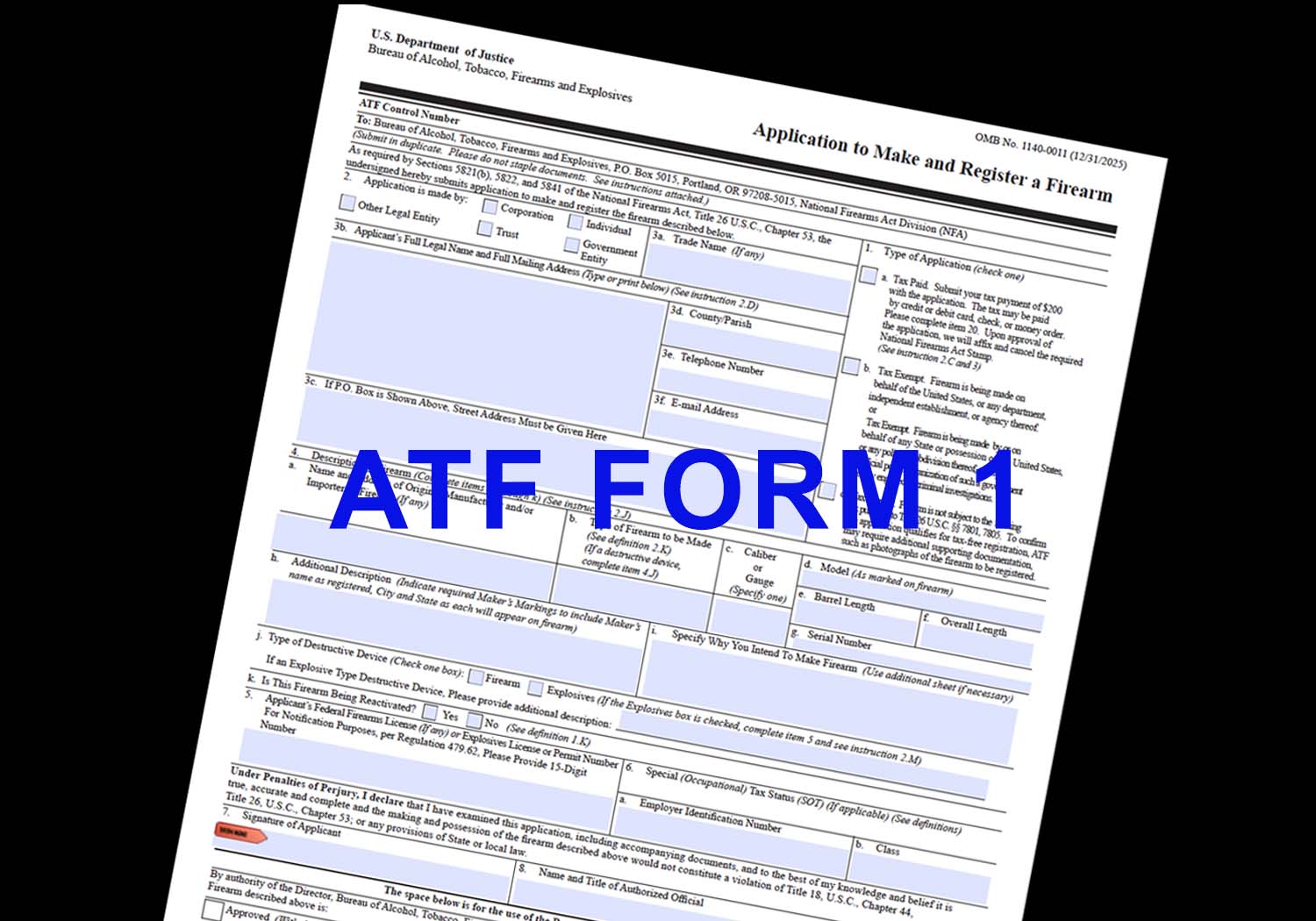 SBR Form 1 Consultation Help | ATF Form 1 Filing Assistance